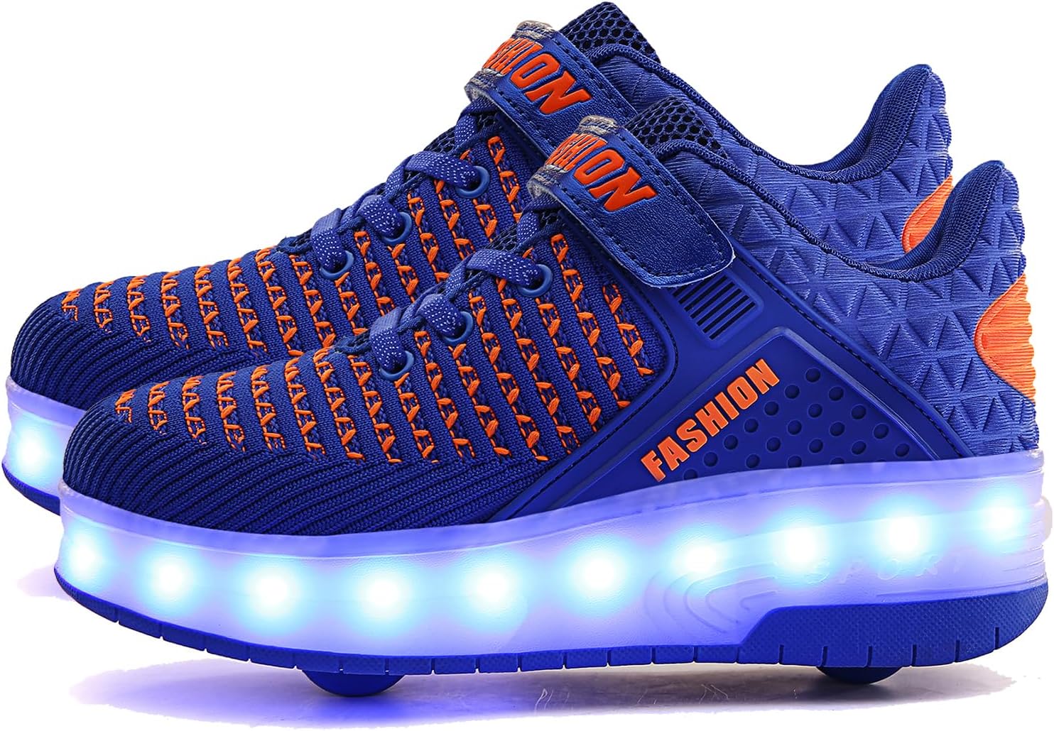 

Детские роликовые кроссовки Aikuass с USB-подзарядкой и светящейся LED-подсветкой для мальчиков и девочек, синий