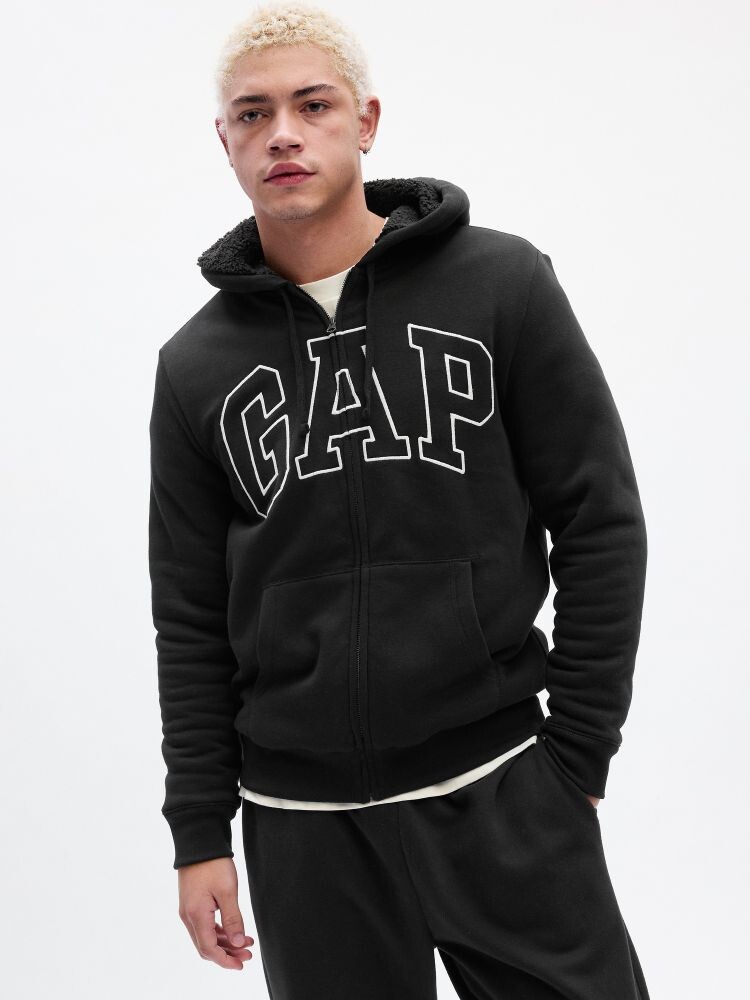 

Утепленная толстовка с логотипом Gap, черный