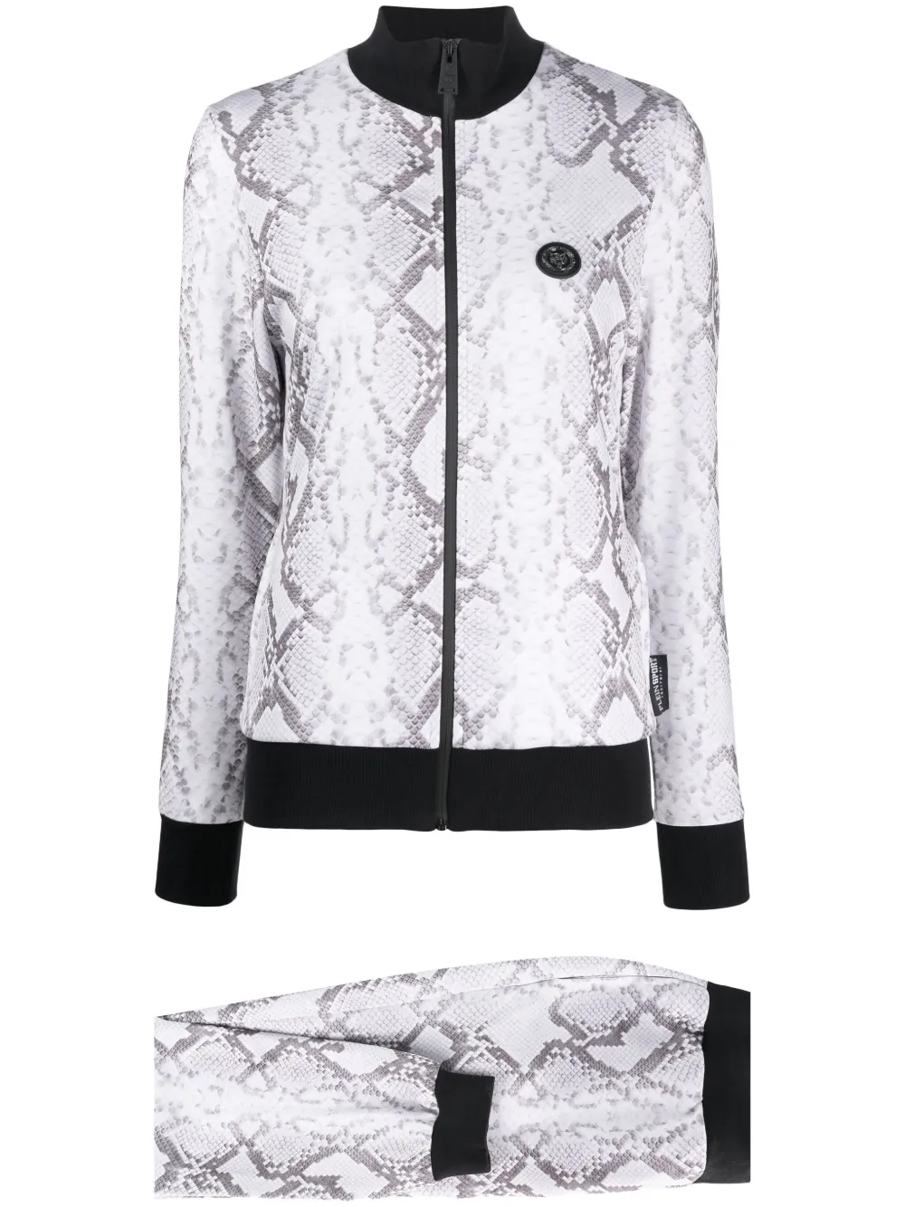 

Спортивный костюм со змеиным принтом Plein Sport, серый