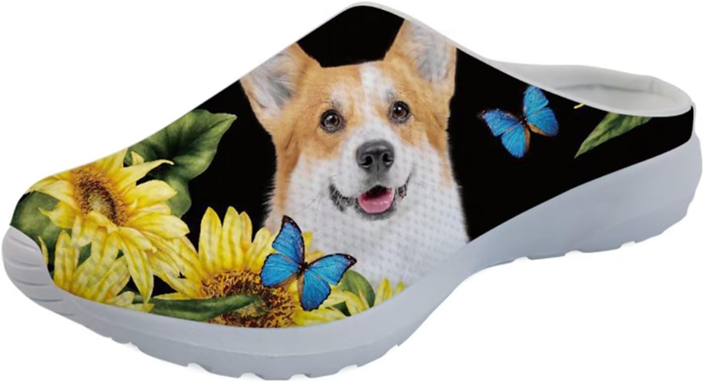 

Мужские сандалии GLENLCWE Green Spider Cobweb, женские прогулочные мюли, кроссовки, садовые кломпы на Хэллоуин, легкая водная обувь для душа, удобная обувь, Corgi Butterfly Sunflower