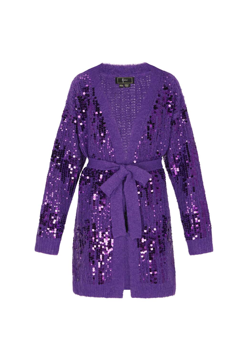 

Faina Трикотажный кардиган в темно-фиолетовом цвете