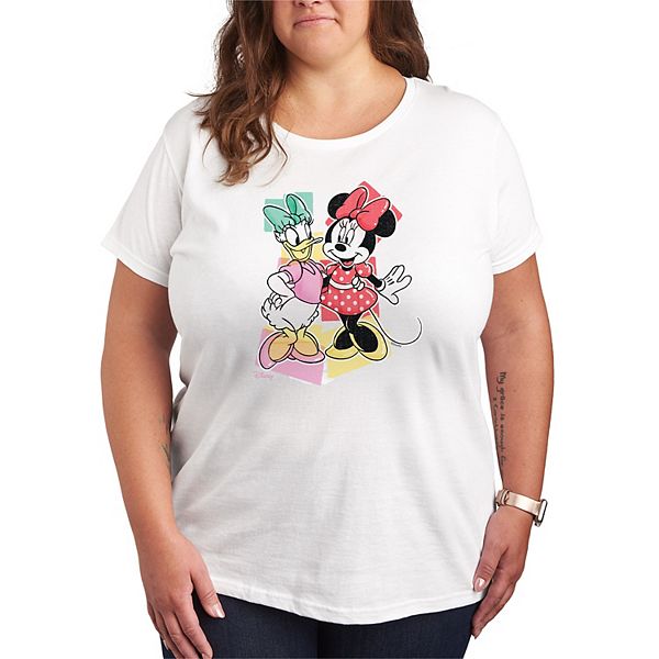 

Футболка с принтом Daisy Duck и Minnie Mouse в пастельных тонах Plus size Disney, White, Белый, Футболка с принтом Daisy Duck и Minnie Mouse в пастельных тонах Plus size Disney, White