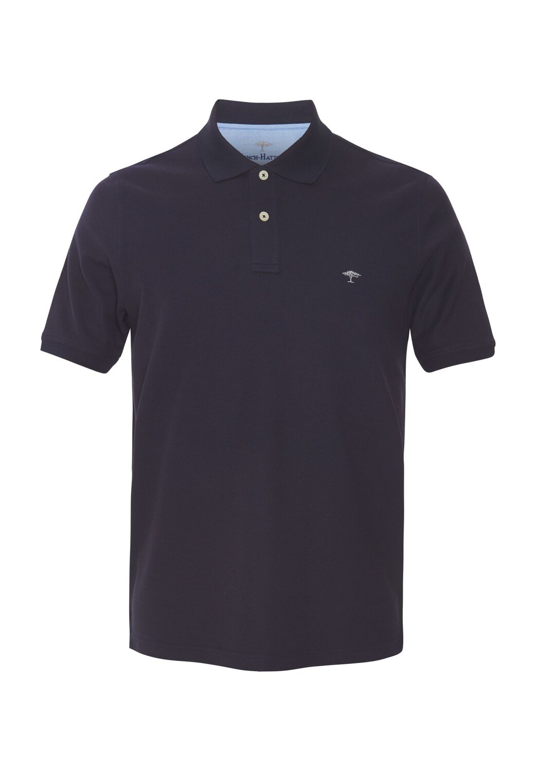 

Классическая мужская рубашка поло с коротким рукавом и вышивкой FYNCH-HATTON, темно-синий
