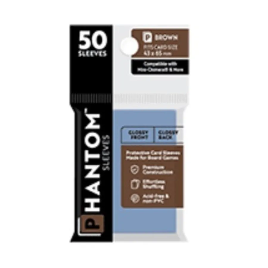 

Матовый/Матовый - Коричневый, 43х65мм (50), Phantom Sleeves