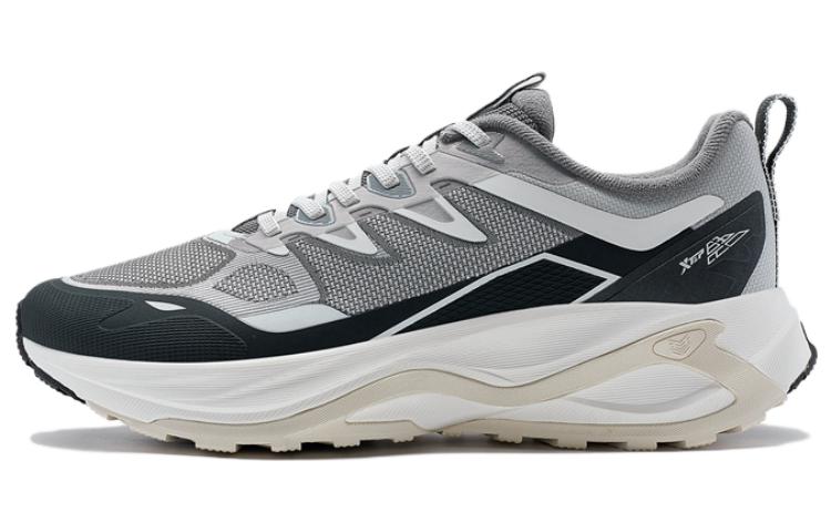 

XTEP Антискользящие и износостойкие дышащие низкие кроссовки для бега мужские серо-белые, цвет Gray White