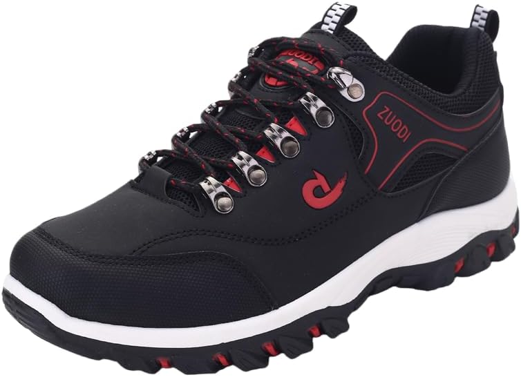 

Мужские большие противоскользящие походные туфли, водонепроницаемые кроссовки, дышащие, с высокой сцепляемостью, прочные походные туфли на плоской подошве Hchctry, черный