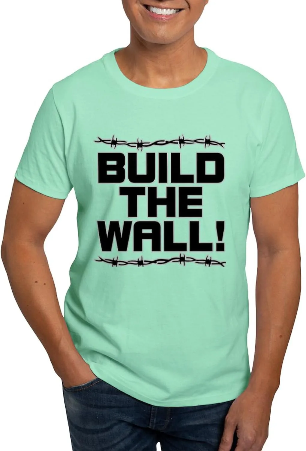 

Футболка Build The Wall Dark, мужская, 100% Cotton, Classic Graphic White CafePress