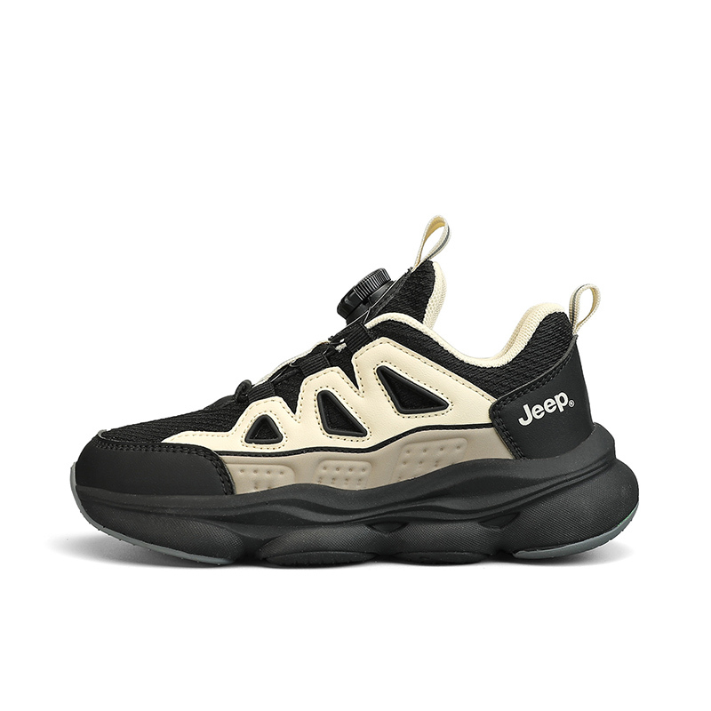 

Детские кроссовки Jeep низкие кожаные черные