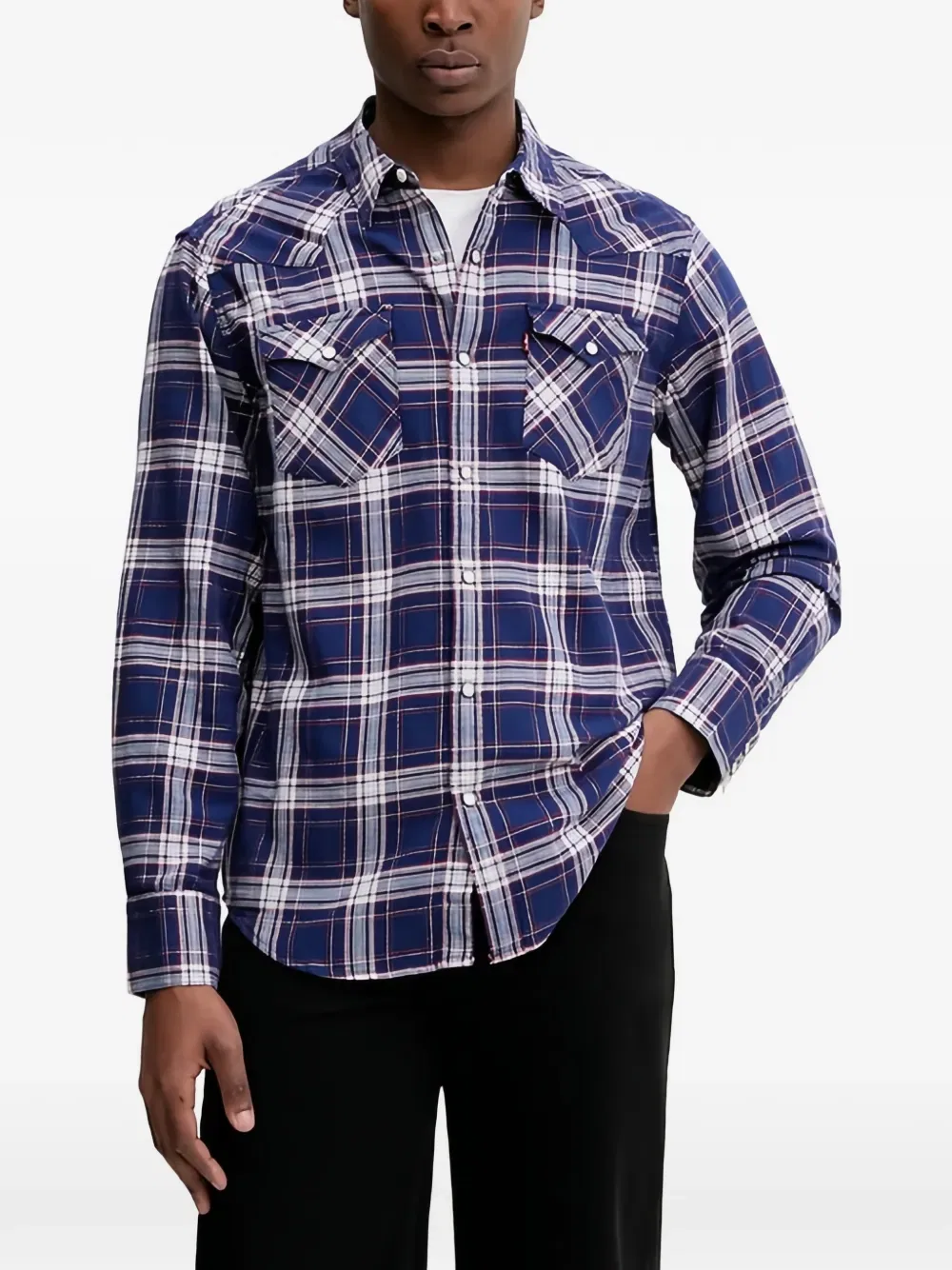 Рубашка в клетку с карманом Levi'S, синий