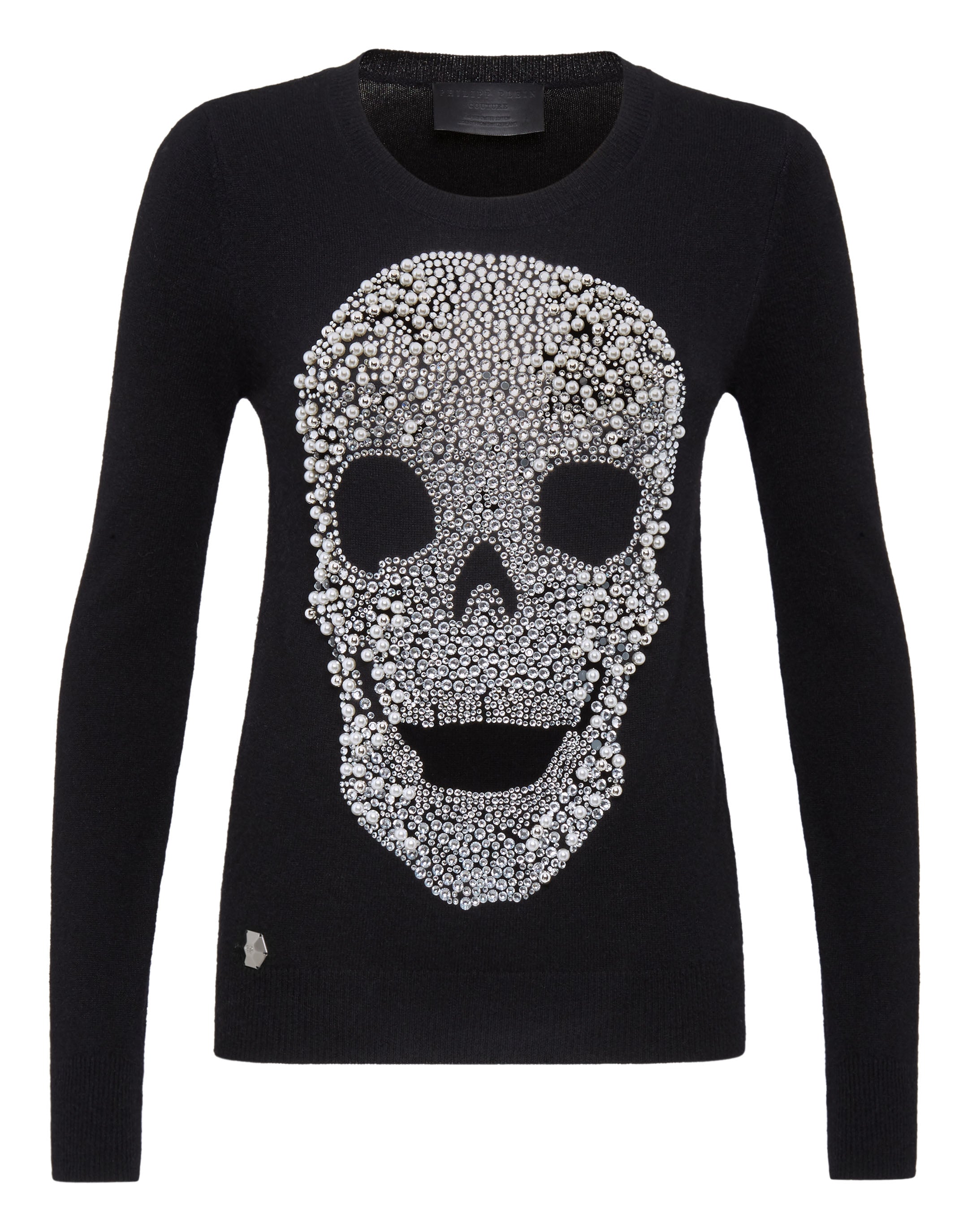 

Пуловер с круглым вырезом LS Skull PHILIPP PLEIN, черный