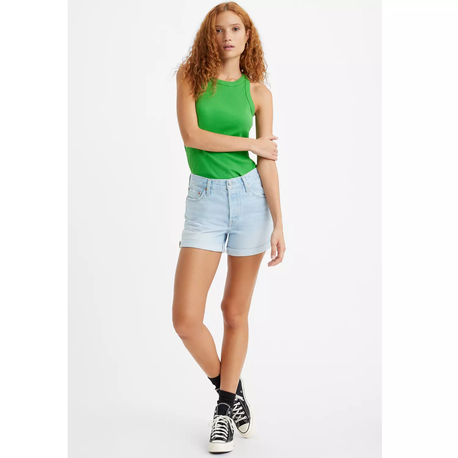

Женские шорты 501 в рулонах Levi's, цвет Glaring - Light Wash