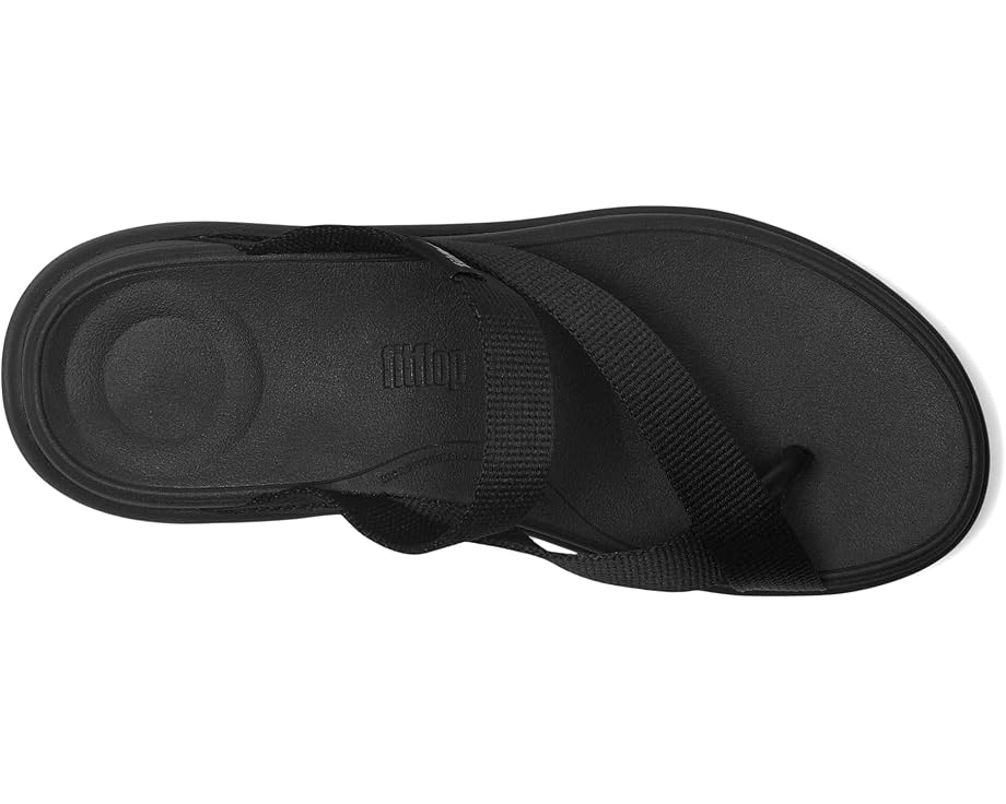 Сандалии FitFlop F-Mode Go Webbing Flatform Sling Toe-Post Sandals, цвет All Black — фото 2