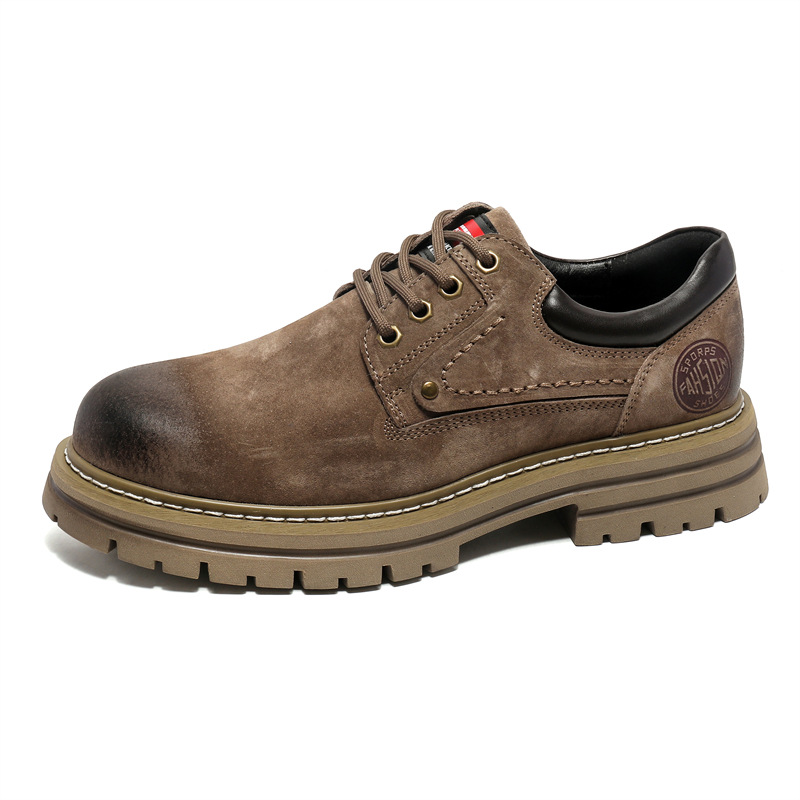

WEISHIBANGWEI Повседневные кожаные туфли мужские - хаки, цвет Khaki (Leather Shoe Size)
