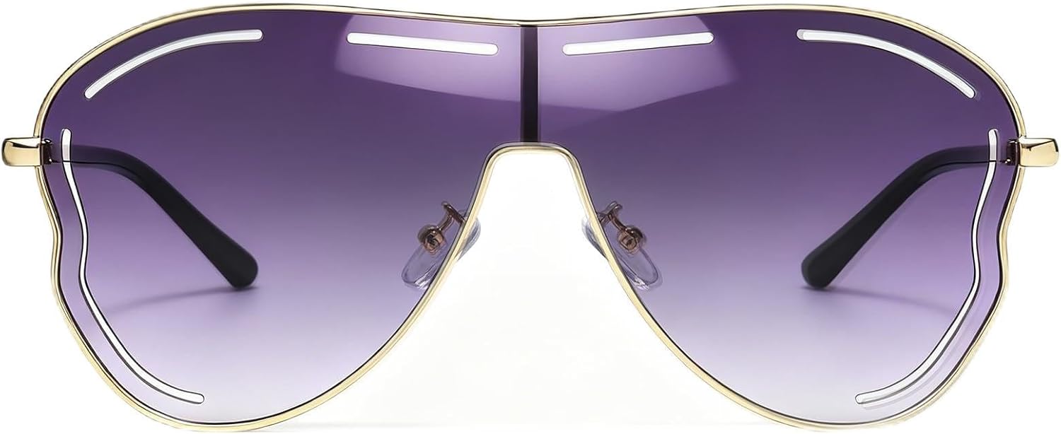 

Стильные солнцезащитные очки-авиаторы большого размера для женщин, модная оправа в форме бабочки, защита от УФ-излучения UV400, классические очки Chicid, A06 Glod Frame/Gradient Grey Lens