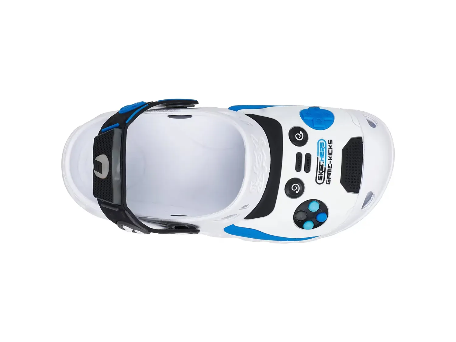 Foamies Game Kicks Zaggle Hydro-Pointz Clog - детские Skechers, White/Blue — фото 3