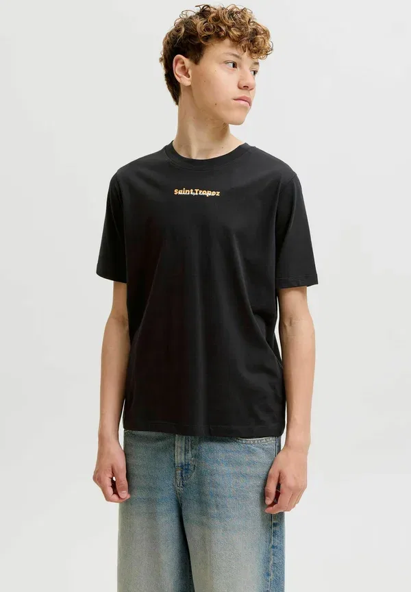 Футболка с принтом Jack & Jones Junior, черный — фото 3