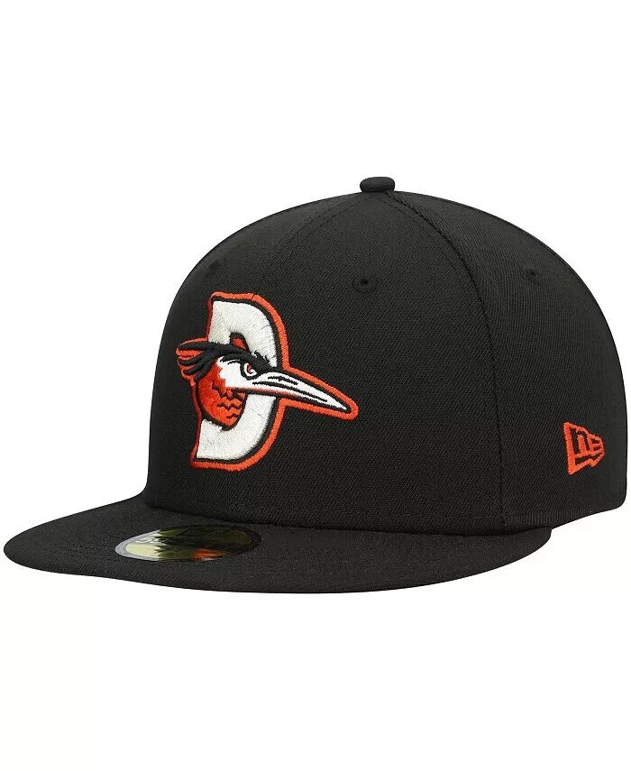 

Мужская черная приталенная шляпа Delmarva Shorebirds Authentic Collection Road 59FIFTY New Era, черный