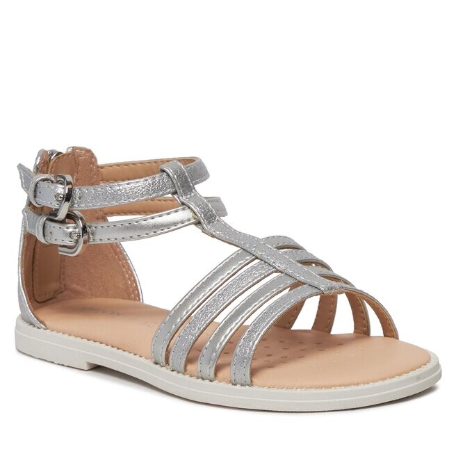 Сандалии Geox J Sandal Karly Girl J7235D 0QDAJ C1007 S Silver, серебро — фото 2