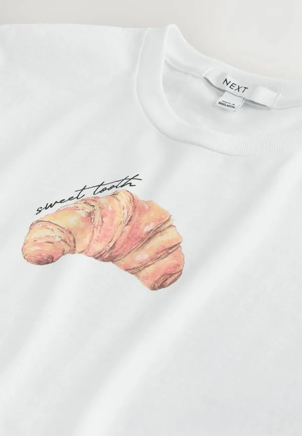 Футболка crossiant с коротким рукавом и графическим принтом, стандартного кроя Next, White — фото 2