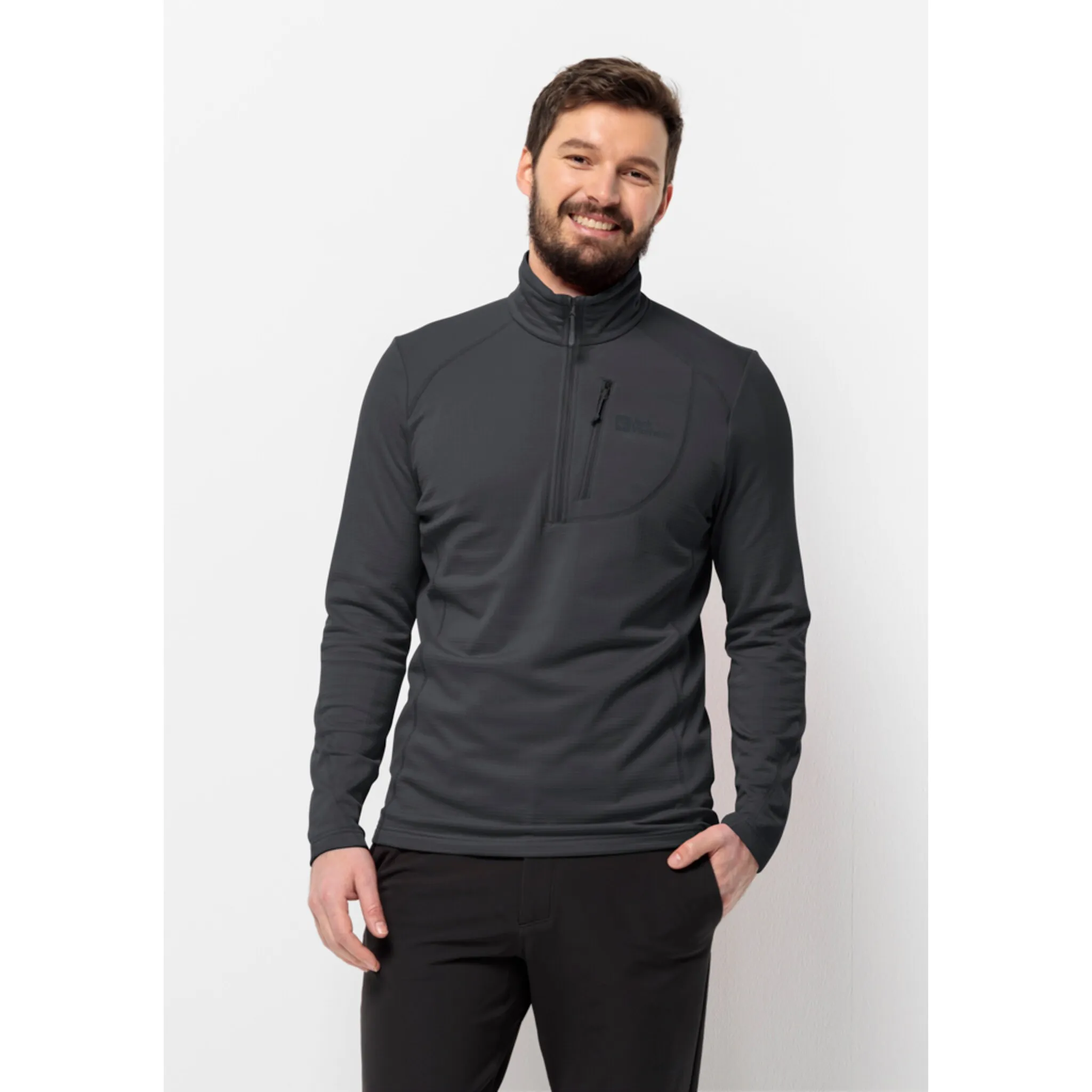 

Свитер с воротником стойкой Jack Wolfskin "KOLBENBERG HZ M", цвет Phantom