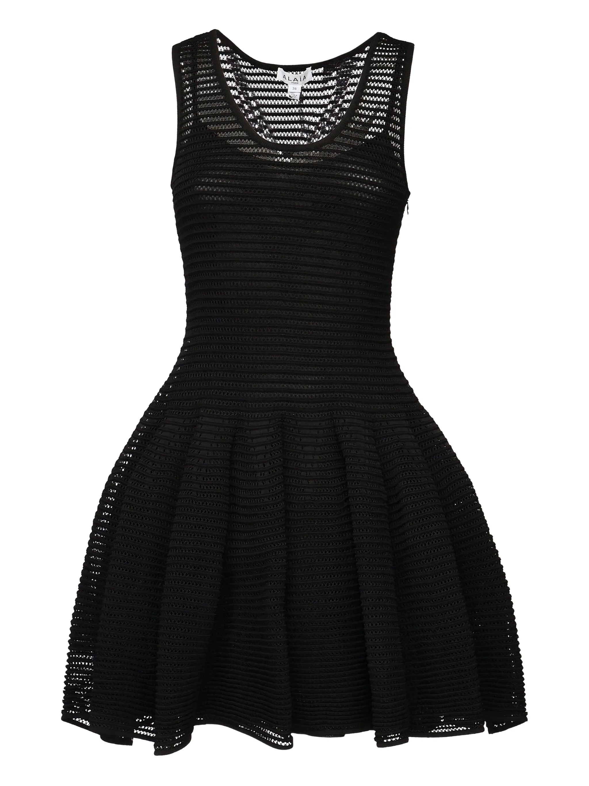 

Расклешенное платье мини Alaïa, черный