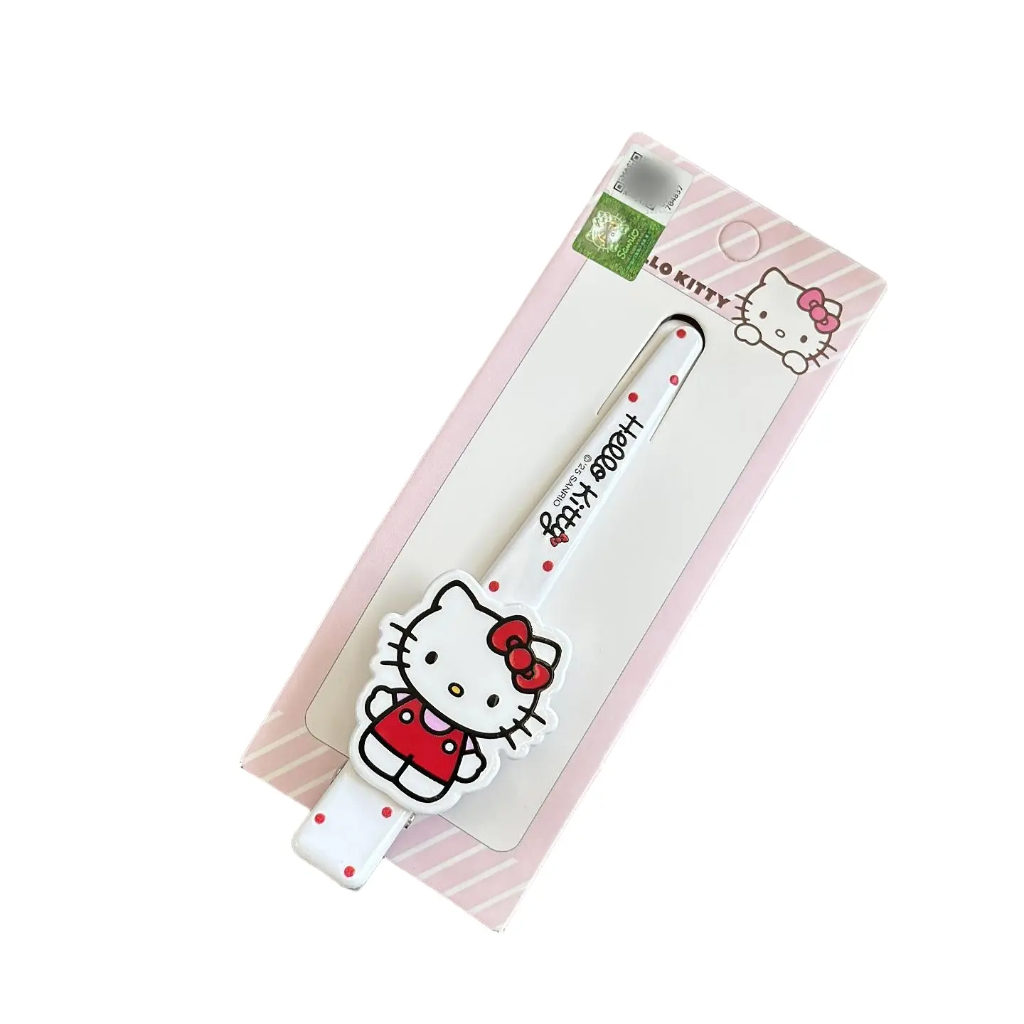 Заколки для волос Hello Kitty из смолы для женщин Sanrio, stripes hello kitty[aluminum clip] — фото 4