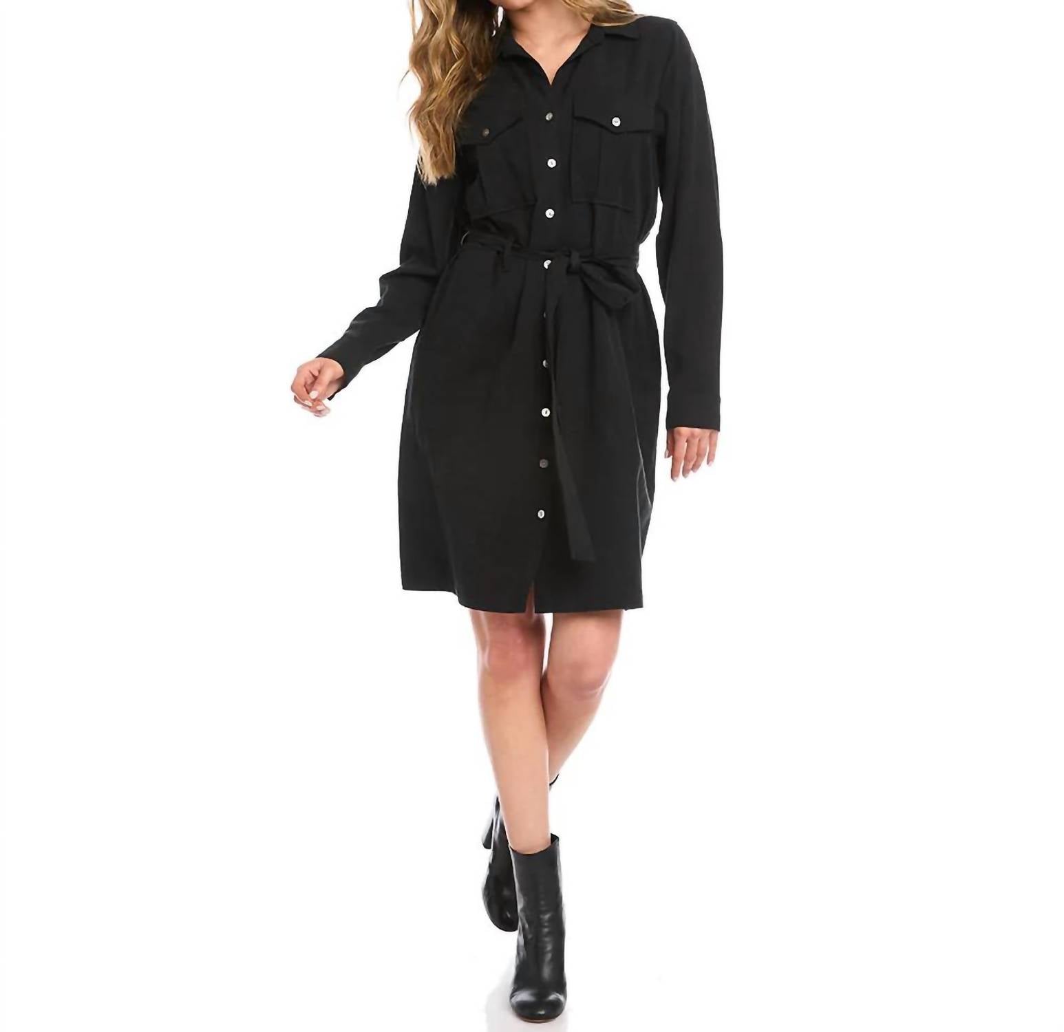 

Karen Kane Платье-рубашка Brandi черного цвета