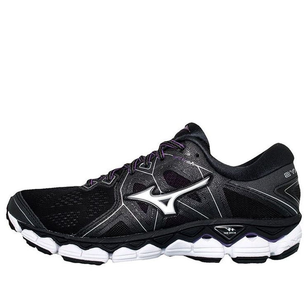 

Кроссовки wave sky 2 cozy wear-resistant black white Mizuno, черный