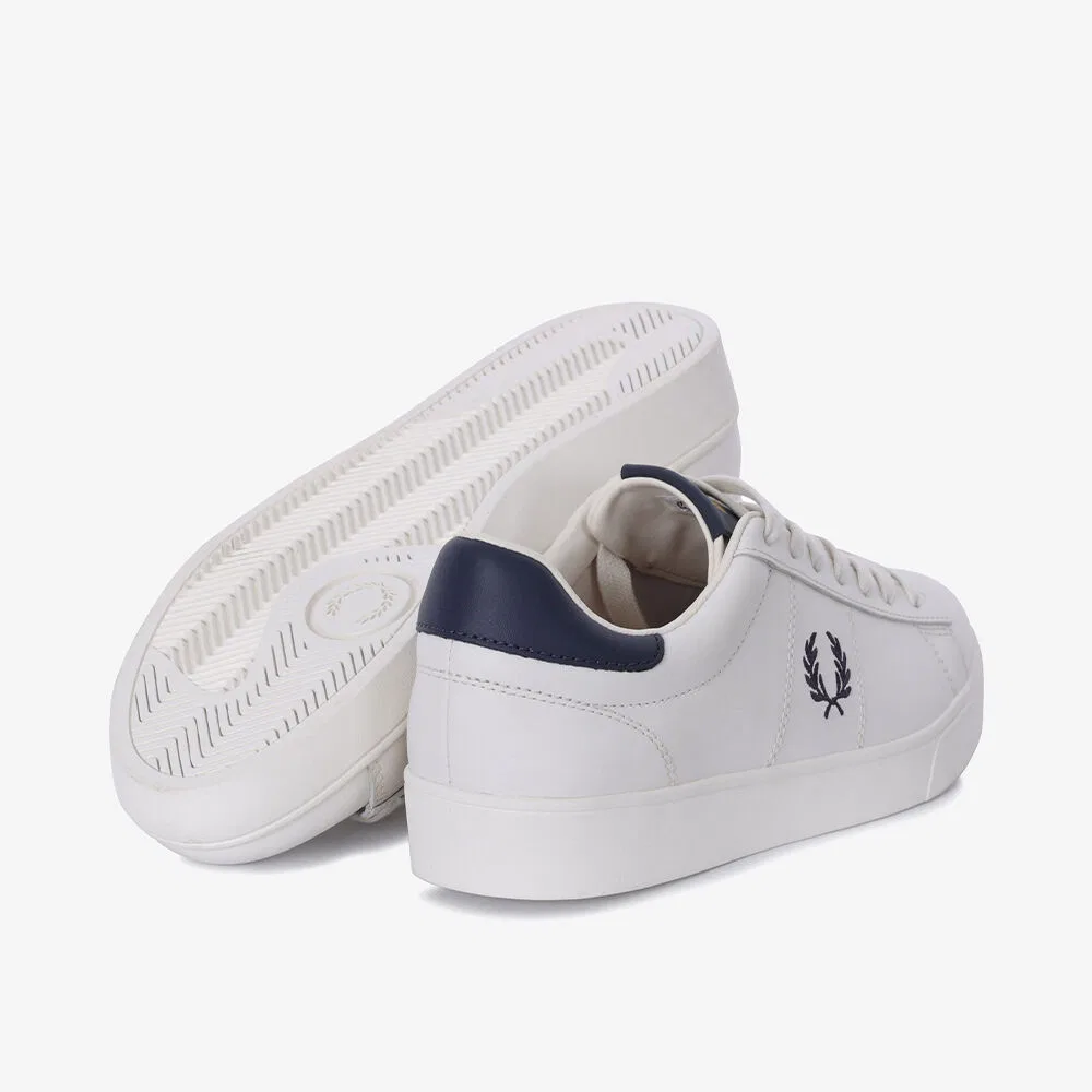 Мужские низкие кроссовки Spencer Leather бело-тёмно-синие от Fred Perry — фото 4