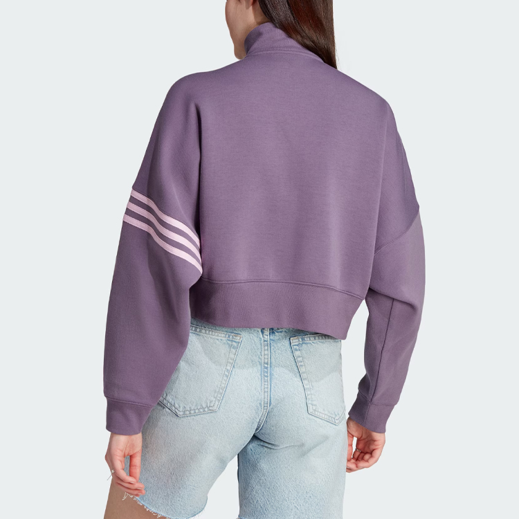 ADICOLOR NEUCLASSICS Куртка Женская Темно-Серая Фиолетовая Adidas Originals — фото 4
