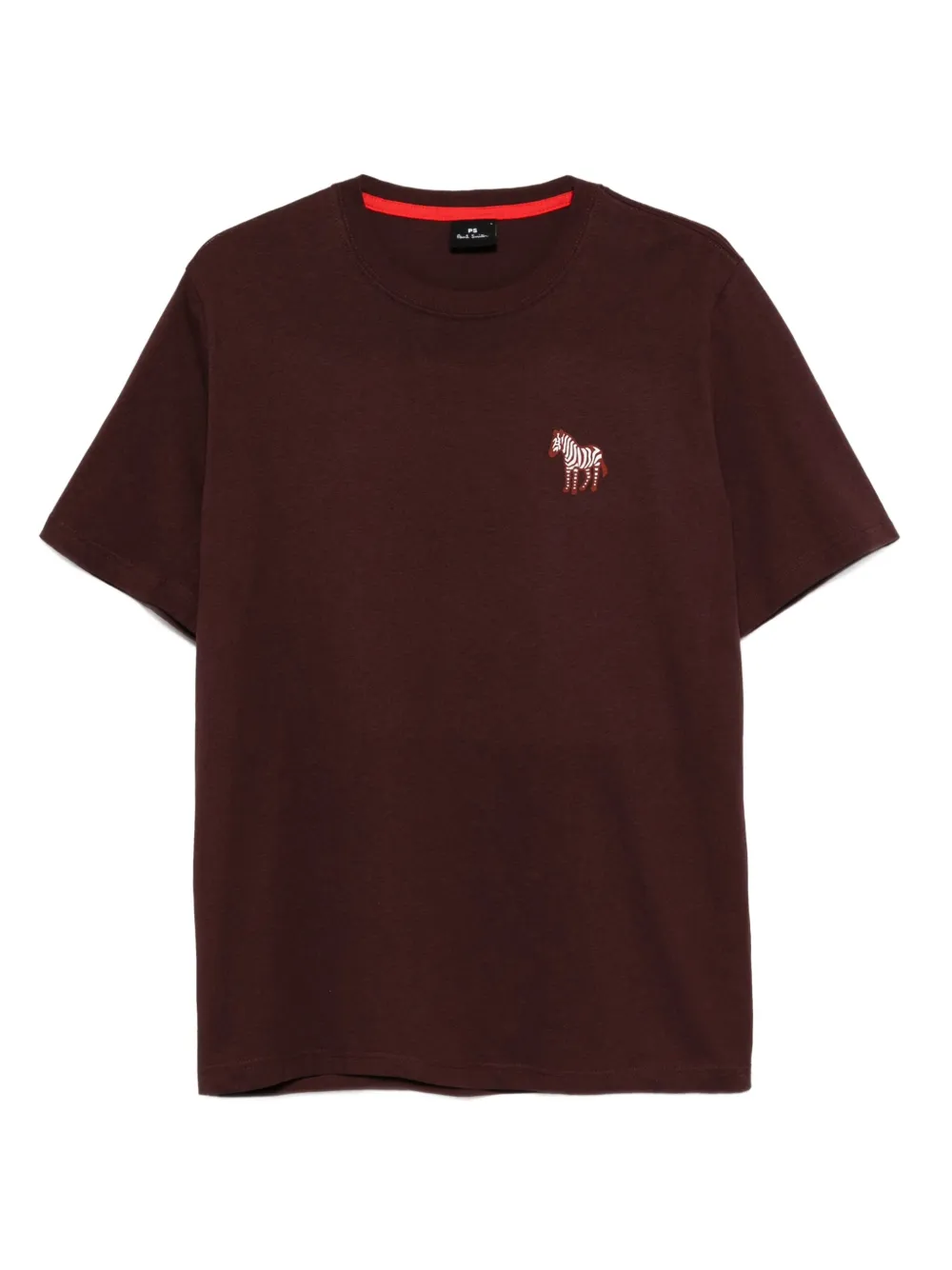 

Футболка с вышитым рисунком зебры PS Paul Smith, красный