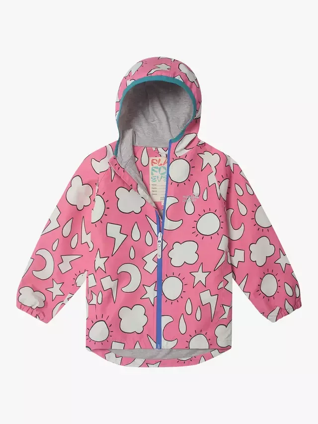 Детская водонепроницаемая куртка EcoLight Weather Moif, розовая Muddy Puddles