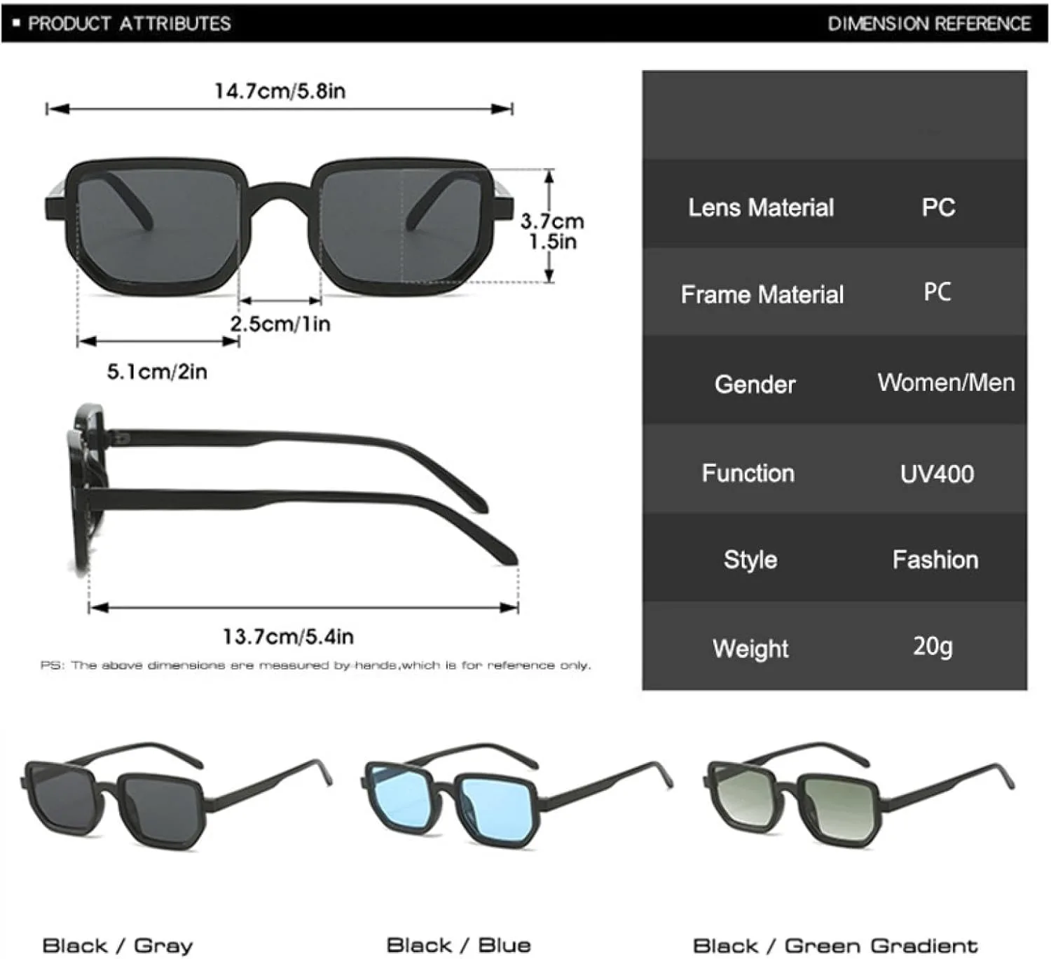 

Женские солнцезащитные очки с прозрачными линзами Ocean Gradient, защита от УФ-излучения UV400; мужские модные солнцезащитные очки TVTBBVV, Black Green Gradient