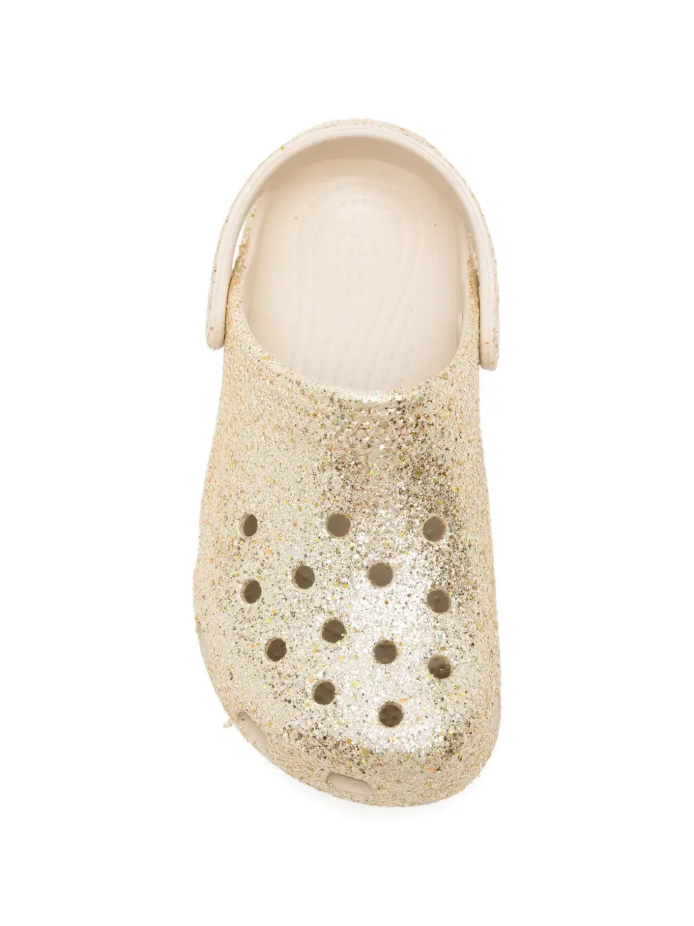 Сандалии с блестками Crocs Kids, золото — фото 3