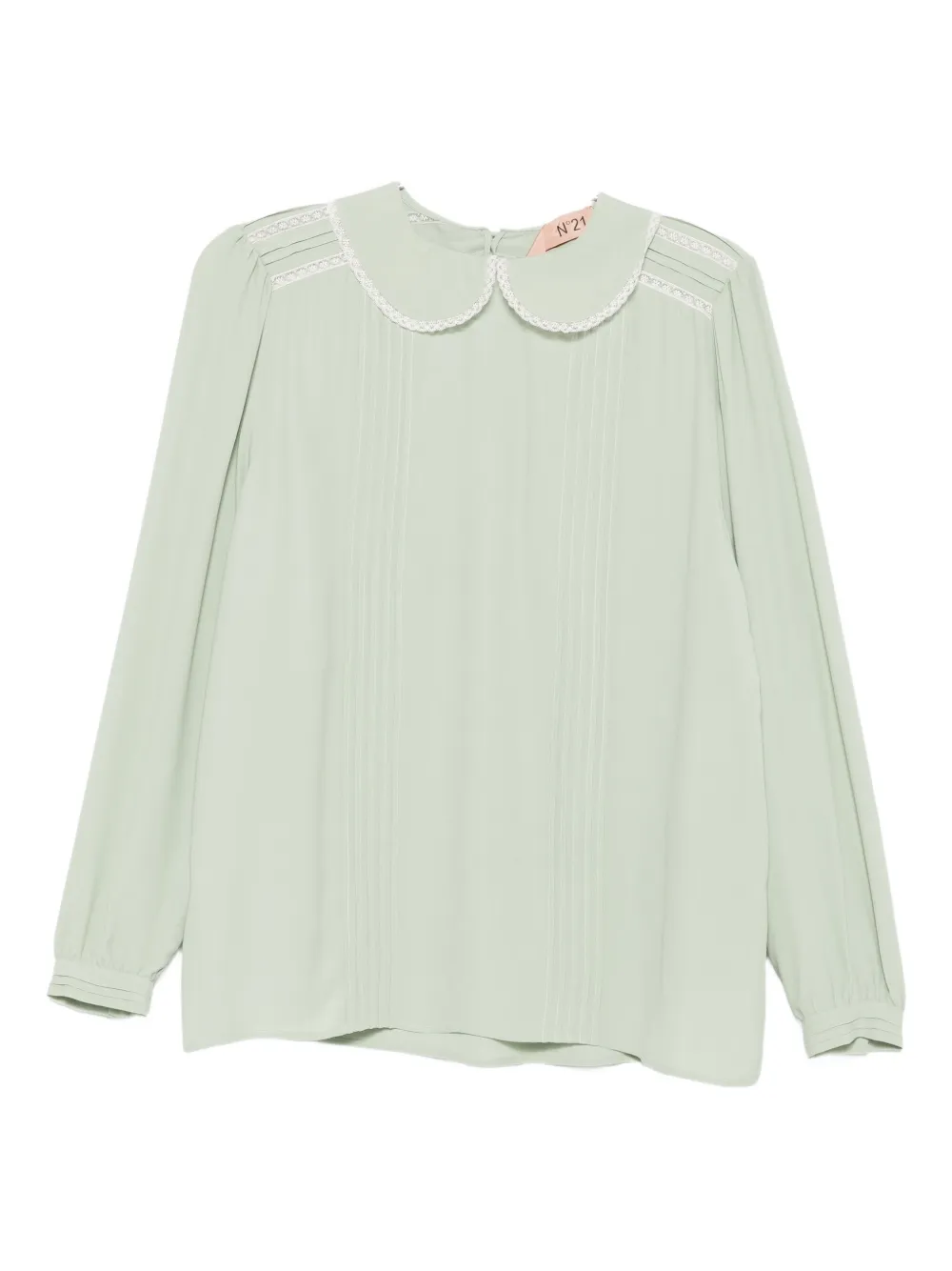 

Блузка с кружевным воротником Питер Пэн Nº21, зеленый