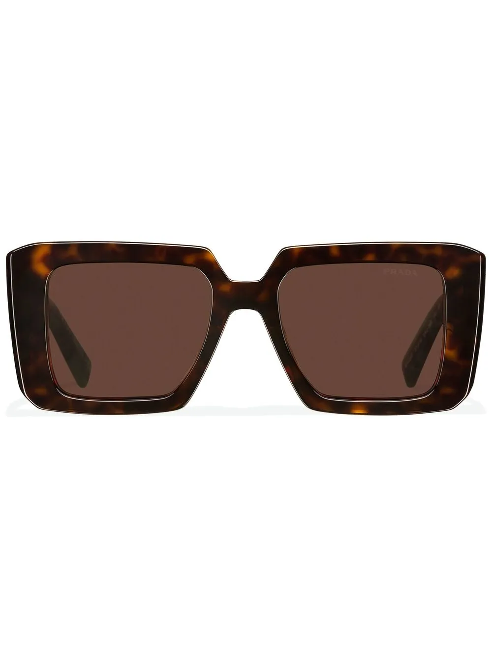 

Солнцезащитные очки Symbole в массивной оправе Prada Eyewear, коричневый