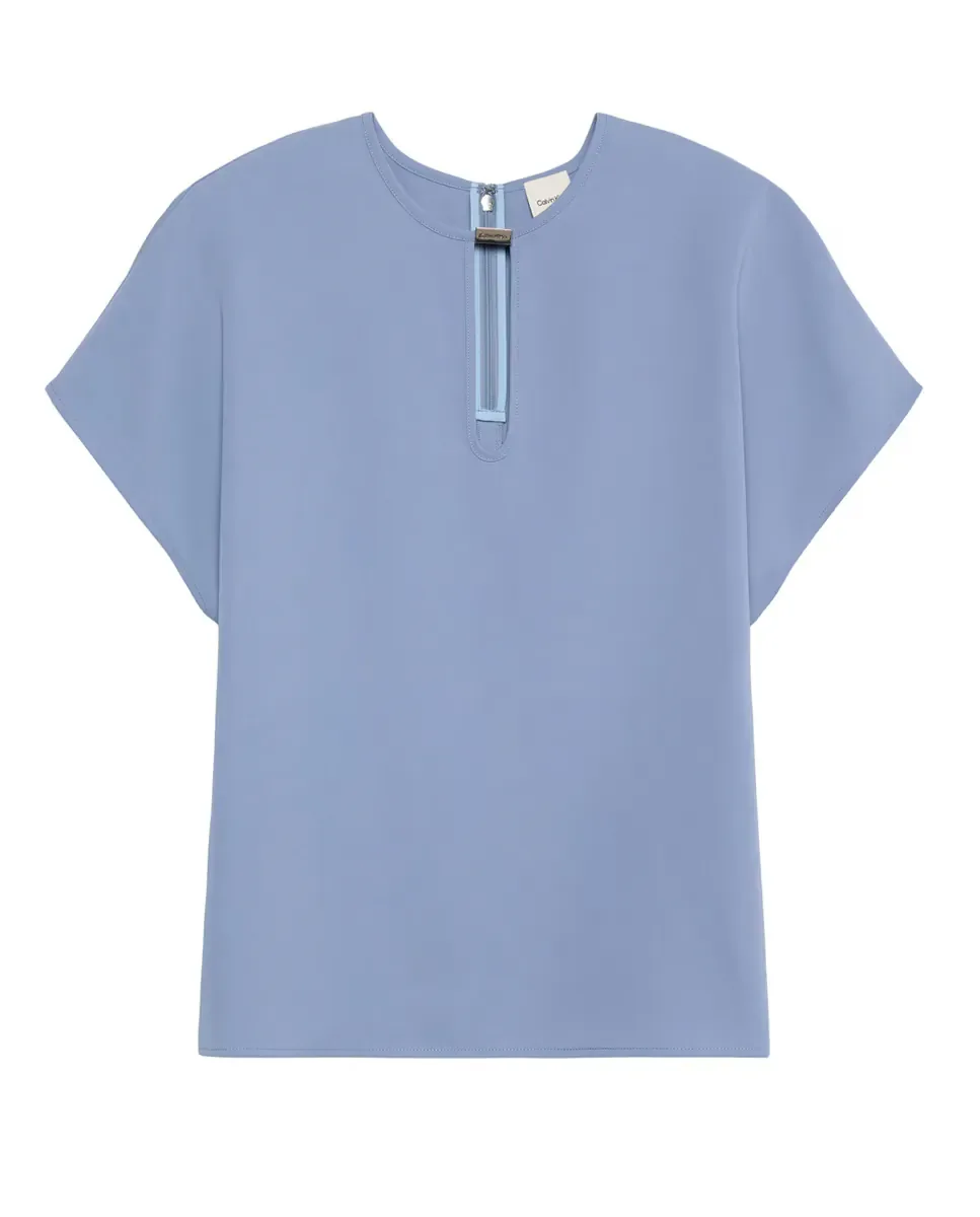 Топ женский с коротким рукавом Calvin Klein, индиго синий