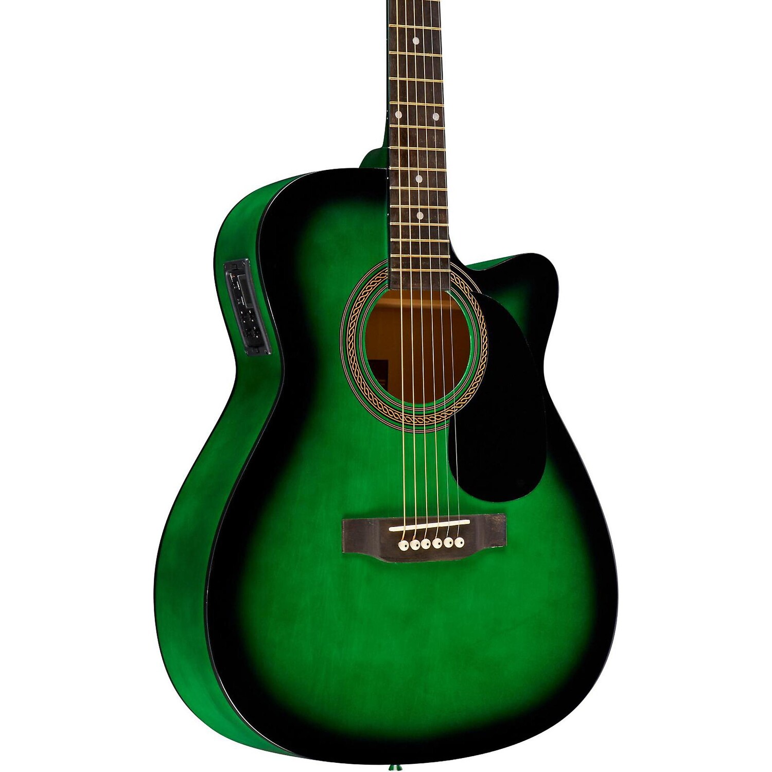 

Акустически-электрическая гитара Rogue RA-090 Concert Cutaway Green Blue Burst