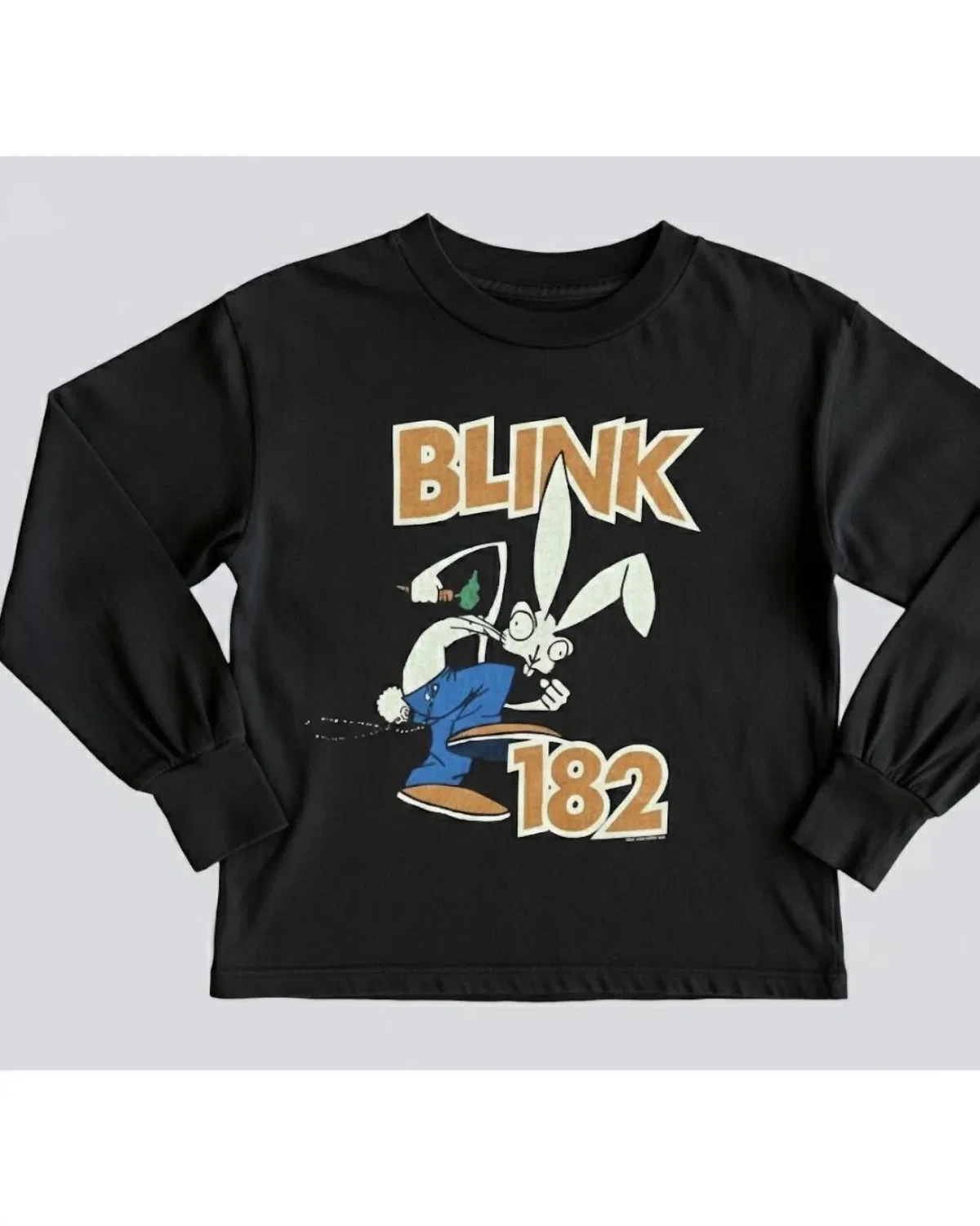 ROWDY SPROUT Детская футболка с длинным рукавом Blink 182, винтажный черный цвет