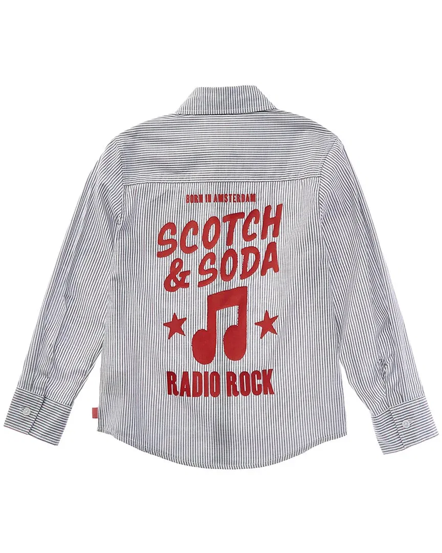 Рубашка Оксфорд «Скотч и Сода» SCOTCH & SODA, серый — фото 2