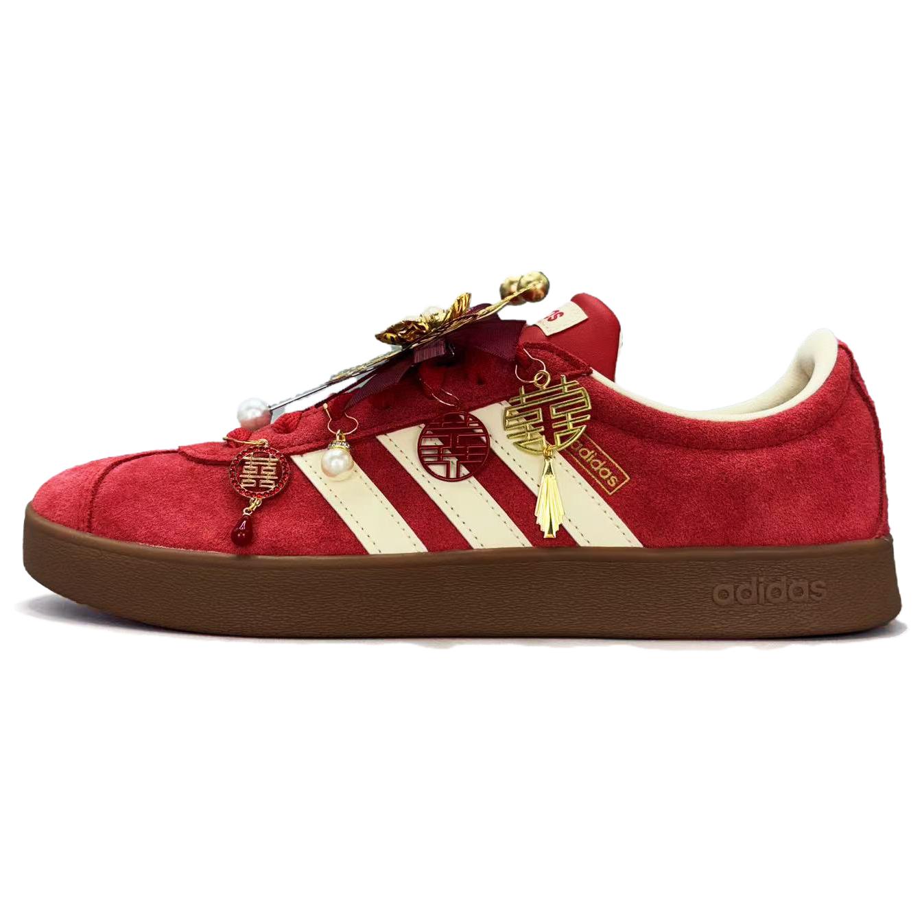 

Adidas Vl Court Classic устойчивые к истиранию и скольжению низкие кроссовки для скейтбординга Unisex красные