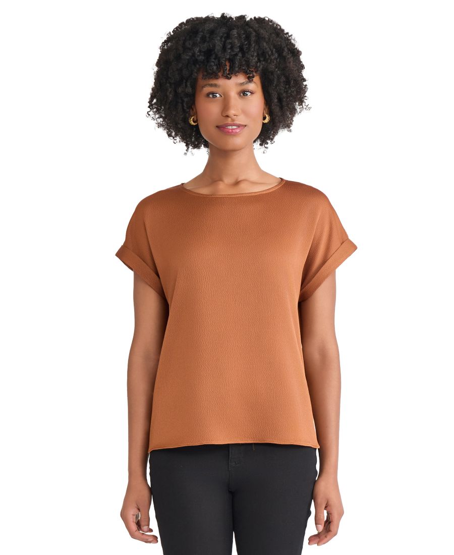 

Женская блузка с манжетами и пуговицами сбоку, размеры PXS-XL Jones New York, Med Brown