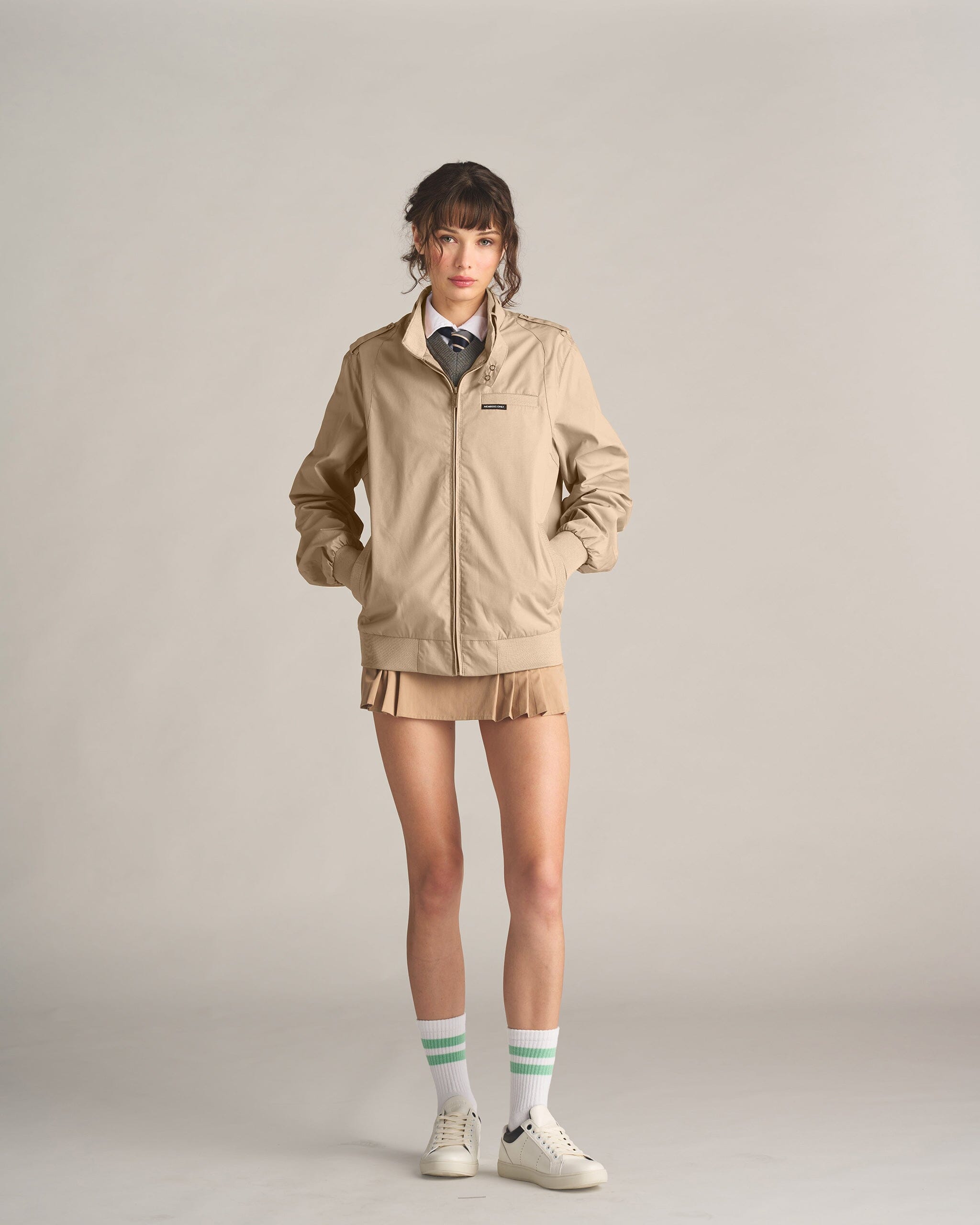 

Женская классическая куртка Iconic Racer Oversize Members Only, хаки