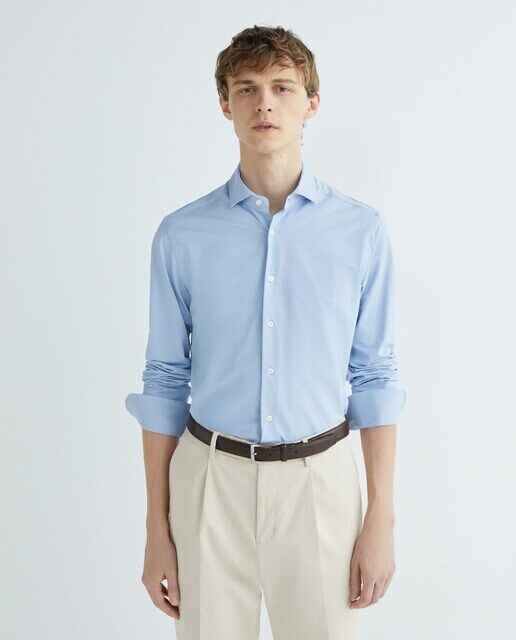 

Однотонная мужская рубашка обычного размера Xacus, белый