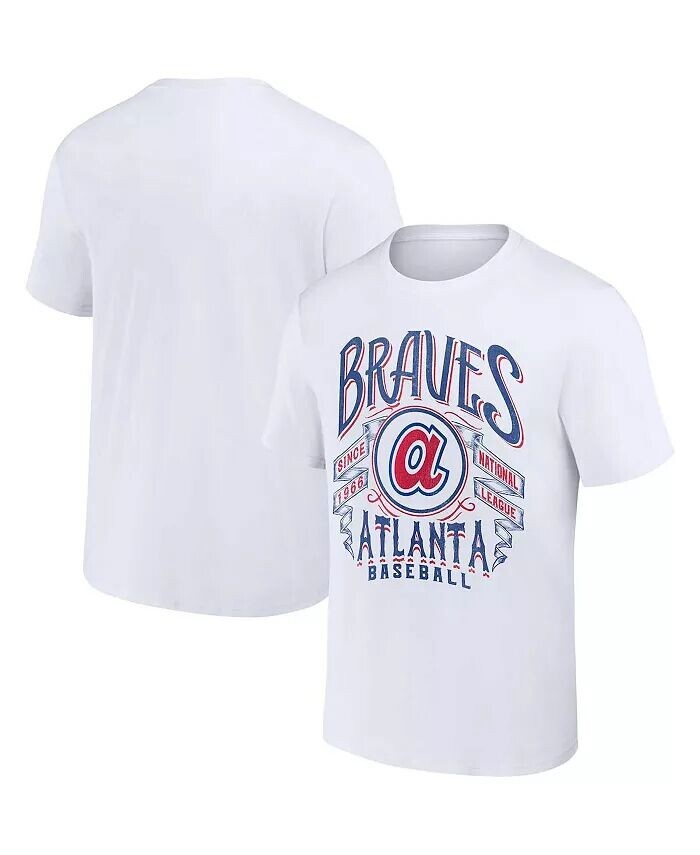 

Мужская футболка Darius Rucker Collection by White Atlanta Braves Distressed Rock Fanatics