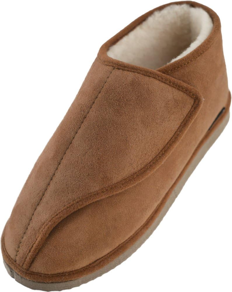 

Мужские тапочки LAMBLAND из настоящей шерсти мериноса с легким доступом к щиколотке - каштановые, Chestnut