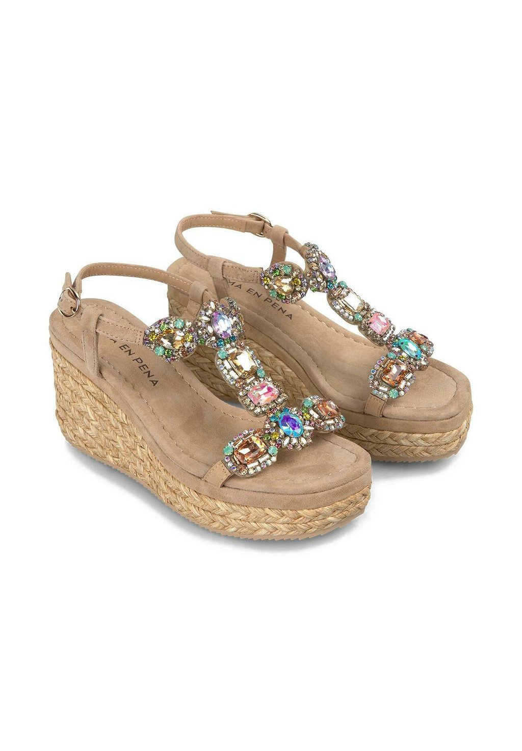 Босоножки на танкетке Espadrilles Alma en Pena, светло-коричневый — фото 3