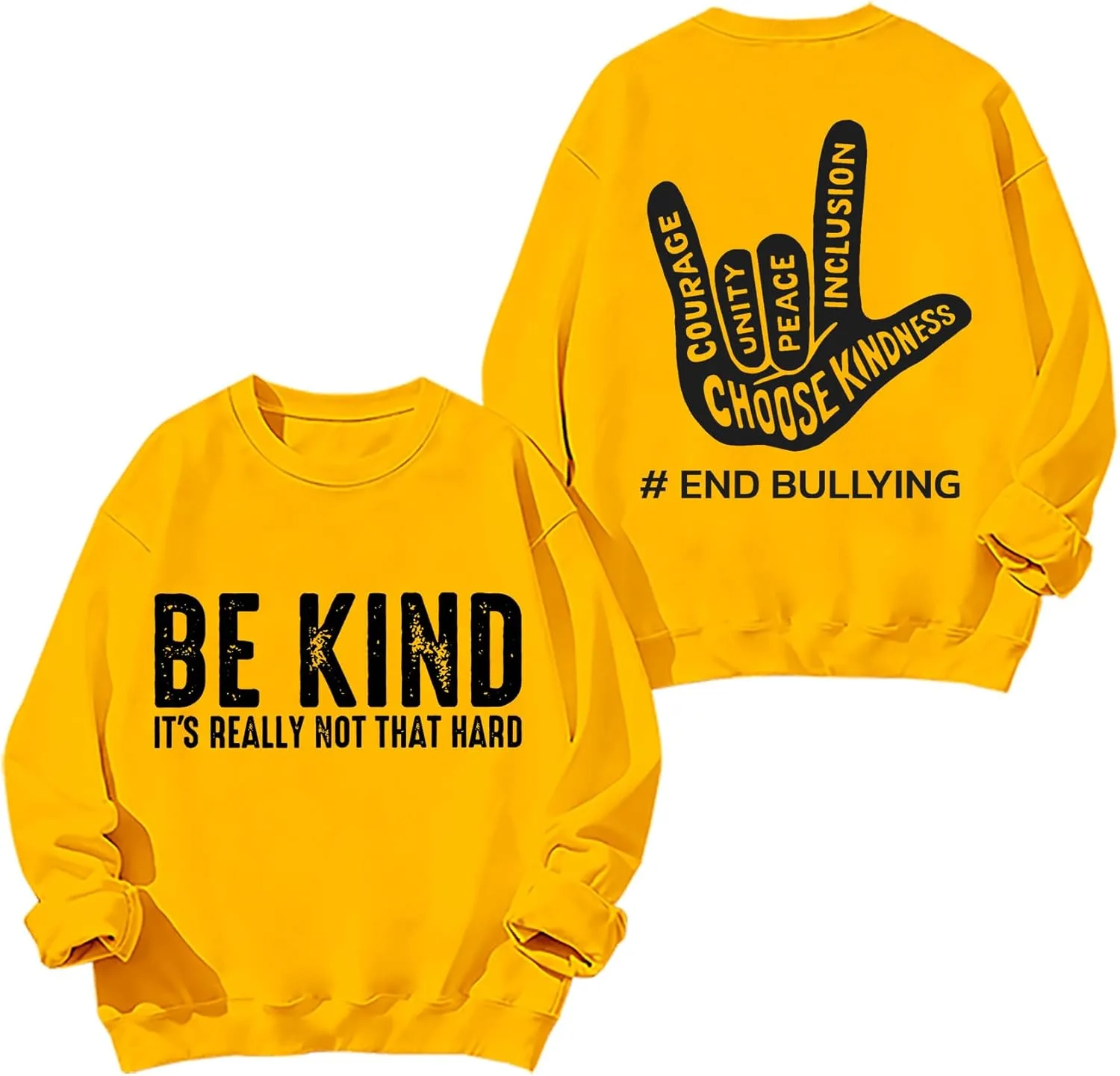 

Толстовка End Bullying с принтом Be Kind Yuisi Doxn