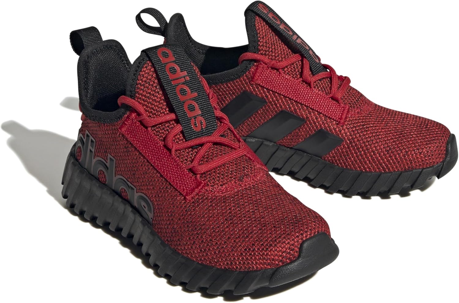 Кроссовки adidas Kids Boys Kaptir 3.0 на шнуровке для мальчиков, повседневные - черные — фото 4