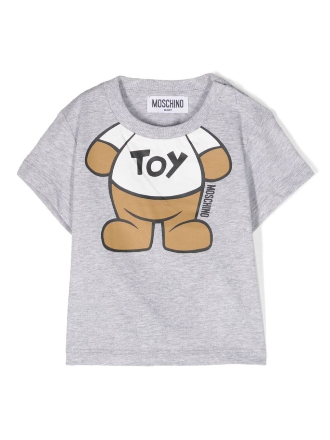 

Moschino Kids футболка Teddy Bear с логотипом, серый